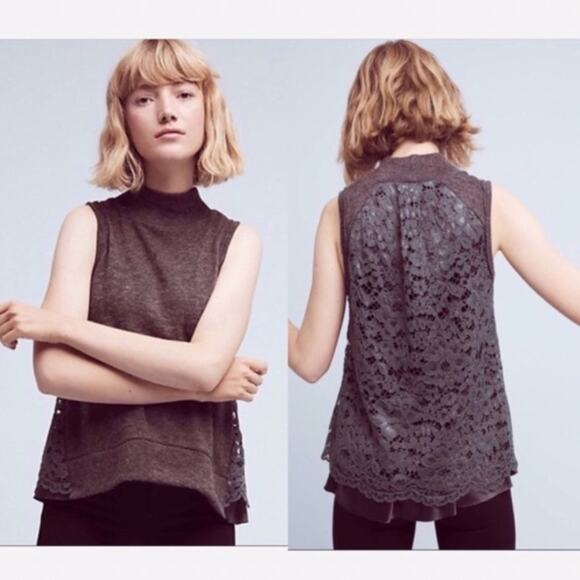 Anthropologie Tops - Anthropologie lace knit top